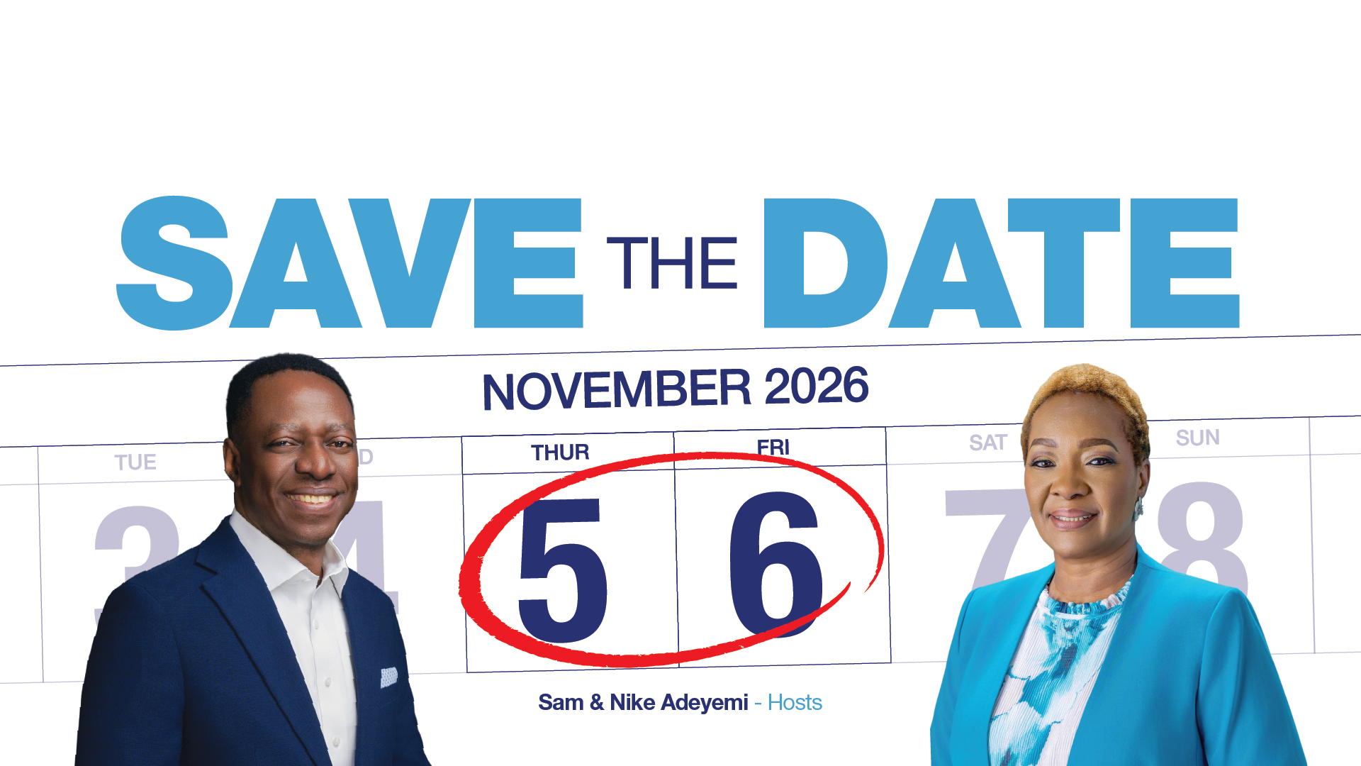 Save the Date - November 2026 - Sam & Nike Adeyemi